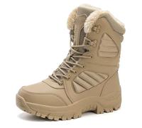 ZYFHYU Winter Boot High-top Waterproof Ankle Boots Thick Plus Warm Large Size Snow Hiking Boots Outdoor Cotton Shoes Sneakers for Girls(Brown,11)