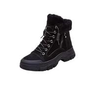 ZYFHYU Winter Shoes Women Snow Boots Thick Sole Warm Plush Winter Shoes Genuine Leather Suede Women Ankle Boots Sneakers for Girls(Black,9)