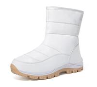 ZYFHYU Winter Women Boots Platform Women Snow Boots Warm Plush Ankle Boots Women High Top Boots Female Winter Shoes for Girls(White,7)