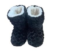 ZYFHYU Winter Women Slippers Shoes Winter Couple Floor Socks Adult Non-Slip Thickening Velvet Indoor Dance High-Tube Slippers for Women(Black,38-40)