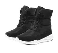ZYFHYU Women Boots Winter White Snow Boot Short Style Water-resistance Upper Non-slip Plush Black for Girls(Black,6)