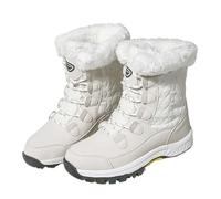 ZYFHYU Women Classic Snow Boots Winter Warm Shoes Platform Shoes Womens Boots Ankle Booties for Girls(Beige,7.5)
