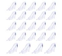 ZYFLSQ 24 Pieces Mini Plastic Cinderella Slippers High Heels Princess Shoes for Weddings and Birthday Party Gift Decoration