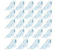 ZYFLSQ 24 Pieces Mini Plastic Cinderella Slippers High Heels Princess Shoes for Weddings and Birthday Party Gift Decoration