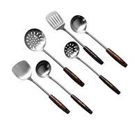 ZyfroaaQ Kitchen Utensils Wok Spatula and Ladle Tool Set Spatula for Stainless Steel Cooking Equpment Kitchen Accessories