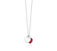 ZYFSHA 925 Sterling Silver Classic Heart Necklace Pink Green Red Gold Rose Gold Silver Jewelry Competition World Jewelry