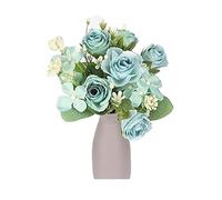 ZYFSHA Artificial Flowers Fake Flowers A Bunch of Beautiful Artificial Peony Roses Silk Flowers DIY Home for Table Centerpieces Home Decorations (Color : E) (B)