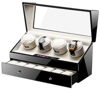 ZYFSHA Automatic Unisex Watch Winder, with Watch Storage, Double Wooden Watch Winder Box with Quiet Motor, 100% Handmade beautiful scenery
