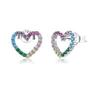 ZYFSHA Colorful Horse Stud Earring Rainbow Heart Star Moon Earrings for Women Jewelry,CTE487-A