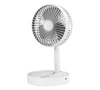 ZYFSHA Desktop Folding Fan Long Battery Life Wide-angle Air Supply Stretching Table Fan Low-noise Dormitory Storage Wall-mounted Fan (Color : Black)