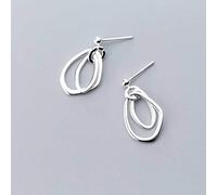 ZYFSHA Earrings for Women, S925 Earrings Korean Style Irregular Round Earrings Temperament Geometric EarringsOne Pair