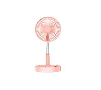 ZYFSHA Folding Fan Desktop Floor Dual-use Telescopic Silent USB Charging Desktop Home Student Dormitory Office (Color : Black)