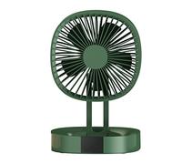 ZYFSHA Folding Fan Home Student Dormitory Mini Small Fan Desktop Mute Office Table Ceiling Fan Floor Portable Portable Small Usb (Color : Green)