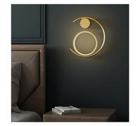 ZYFSHA Gold Plated Iron Base with Ball Frosted Glass Shade E27 Wall Lamp Compatible with Bedroom LED Lights Compatible with Room Decor LED Wall Lighting lofty ambition