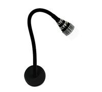 ZYFSHA Gooseneck Flexible Reading Light, Modern Aluminum Eyecare Mount Wall Lamp,Wall Mount Light Minimalist LED Bedside Lamp for Bedroom Living Room Lounge,Black 6000K lofty ambition