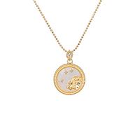 ZYFSHA Necklaces Necklace S925 Sterling Silver Female Clavicle Chain Twelve Constellation Shell Pendant,Jewelry Gifts for Women Party/Anniversary Day/Birthday,Leo,A