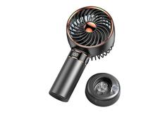 ZYFSHA Portable Personal Fan, Hand Fan Handheld Mini Fan USB 5000mAh Rechargeable Mini Portable Small Pocket Fan Data Display(Gray)