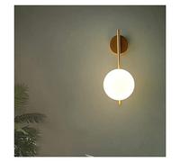 ZYFSHA Wrought Iron Wall Sconce Lamp Bedroom Bedside Study Creative Glass Ball Light Background American Aisle Corridor Lighting lofty ambition