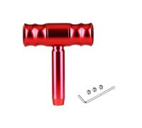 Zyfto Universal Car Auto T Shape Aircraft Joystick Gear Shift Knob 114mm Aluminum Alloy Shifter Stick Levers Head(Red)