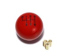 ZYftoi Shift Knob Replacement Universal 6 for Speed Ball Shape Acrylic Gear Shift Knob Shifter Lever Head(Red)