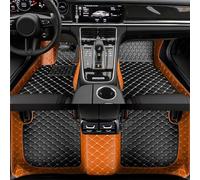Zyfwzc Car Floor Mats for Subaru Forester 2019-2023,Non-Slip PU Leather Foot Pads,Right Hand Drive/Full Set/Custom,Orange Black