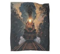 ZYGAOKDD 3D Blanket Fleece Throw Blanket for Steam Train Gifts for Women Men Girls Boys All Seasons Super Soft Cozy Plush Throws Blanket for Couch Sofa Bed Office 50x60inch(127x152cm)