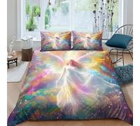 ZYGAOKDD Angel Duvet Cover Sets with Pillowcase 3D Printed Soft Microfiber Bedding Set Quilt Cover with Hidden Zipper Closure Comforter Quilt for Teens And Adults Double（200x200cm）