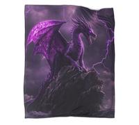 ZYGAOKDD Purple Dragon Blanket, Fleece Blankets, Cuddly Blanket Blankets for Sofa, Ultra Soft And Warm Microfibre 3D Print, for Adults And Children 60x80inch(150x200cm)