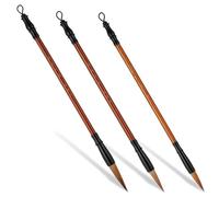 Zyghjort Chinese Calligraphy Brush Set, 3PC Chinese Japanese Brushes Mixed Size Writing Drawing Watercolor Ink Brushes Japanese Kanji Sumi Brush for Beginner