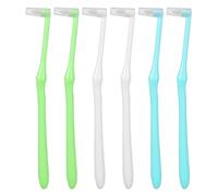 Zyghjort End Tuft Toothbrush, 6 Pcs Soft Bristles Orthodontic Toothbrush for Braces Small Tapered Head Braces Brush with Cover for Detail Cleaning Brace, Implants, Retainers, Back Teeth, Wisdom Teeth