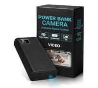 Zygnatek 2K HD Small Security Camera with Motion Detector, Power Bank with Night Vision Gravity Sensor, Loop Recording, 10,000mAh for Home Mini Camera with 64G SD Card, No App Required, No Audio