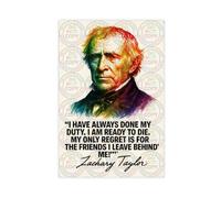 ZYGNBHL 12th U.S. President Zachary_Taylor's Quote Canvas Posters Wall Art Bedroom Office Room Decor Gift Unframe 24x36inch