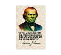 ZYGNBHL 17th U.S. President Andrew_Johnson's Quote Canvas Posters Wall Art Bedroom Office Room Decor Gift Unframe 24x36inch
