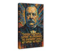 ZYGNBHL 22th U.S. President Grover_Cleveland's Quote Art Wall Decoration Poster Family Bar Restaurant Garage Cafe Art Sign Gift Frame 12x18inch