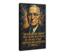 ZYGNBHL 33rd U.S. President Harry_S._Truman's Quote Poster Print for Teen Boys Room Canvas Wall Art Canvas Painting Print Frame 16x24inch