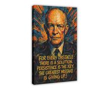 ZYGNBHL 34th U.S. President Dwight_D._Eisenhower's Quote Poster Bedroom Canvas Decor Sports Landscape Office Room Decor Gift Frame 12x18inch