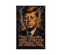 ZYGNBHL 35th U.S. President John_F._Kennedy's Quote Poster for Room Aesthetics Canvas Wall Art Poster And Print Unframe 12x18inch