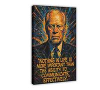 ZYGNBHL 38th U.S. President Gerald_R._Ford Quote Canvas Art Poster And Wall Art Picture Print Modern Family Bedroom Decor Frame 16x24inch