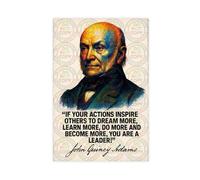 ZYGNBHL 6th U.S. President John_Quincy_Adams's Quote Poster Print for Teen Boys Room Canvas Wall Art Canvas Painting Print Unframe 16x24inch