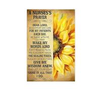 ZYGNBHL A Nurse'S Prayer Sunflowers Poster Bedroom Canvas Decor Sports Landscape Office Room Decor Gift Unframe 20x30inch