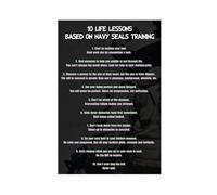 ZYGNBHL Admiral William H McRaven My 10 Life Lessons Canvas Wall Art Print Poster For Home School Office Decor Unframe 12x18inch