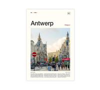 ZYGNBHL Antwerp Belgium Home Bedroom Decor Poster | Minimalist Modern | Unframe 16x24inch