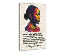 ZYGNBHL Author Ruby_Bridges Quote Canvas Art Poster And Wall Art Picture Print Modern Family Bedroom Decor Frame 24x36inch