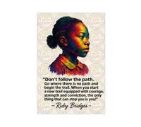 ZYGNBHL Author Ruby_Bridges Quote Poster Bedroom Canvas Decor Sports Landscape Office Room Decor Gift Unframe 16x24inch
