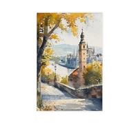 ZYGNBHL Budapest, Hungary Canvas Poster | City Introduction | Wall Art | Bedroom | Office | Kitchen | Bathroom Decor | Birthday Gifts | Unframe 12x18inch