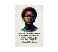 ZYGNBHL Civil Rights Activist Claudette Colvin's Quote Poster Print for Teen Boys Room Canvas Wall Art Canvas Painting Print Unframe 20x30inch