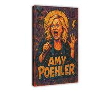 ZYGNBHL Comedian Amy_Poehler Canvas Posters Wall Art Bedroom Office Room Decor Gift Frame 24x36inch