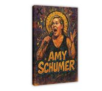ZYGNBHL Comedian Amy_Schumer Poster Wall Art Canvas Bedroom Decor Office Room Kitchen Decor Gift Frame 24x36inch