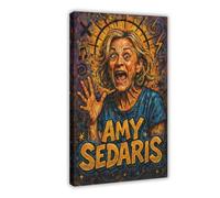 ZYGNBHL Comedian Amy_Sedaris Poster Wall Art Canvas Bedroom Decor Office Room Kitchen Decor Gift Frame 20x30inch