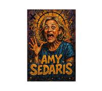 ZYGNBHL Comedian Amy_Sedaris Poster Wall Art Canvas Bedroom Decor Office Room Kitchen Decor Gift Unframe 16x24inch